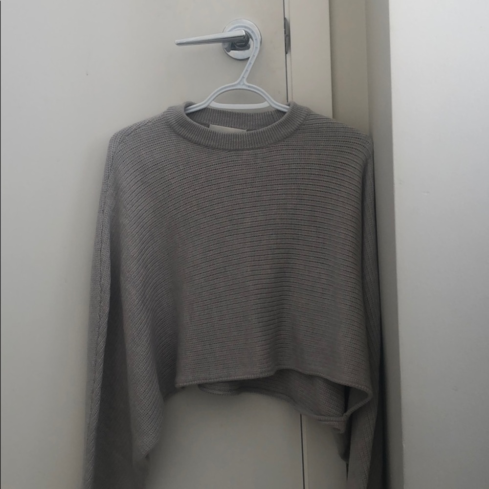 A gray sweater